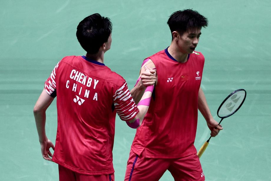 [图]陈柏阳/刘毅2-1战胜对手晋级世锦赛男双决赛